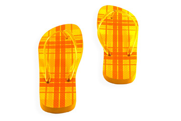 Sandals slippers on the white background