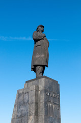Statue of Vladimir Lenin in Krasnoyarsk, Siberia, Russia