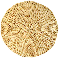 Round weaving from straw  isolated
