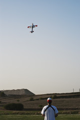 Fototapeta na wymiar Lot samolot RC, model samolotu