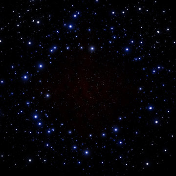 Star on space at night