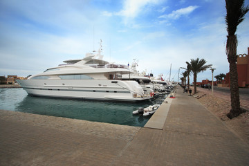 Luxury yachts at El Gouna, Egypt