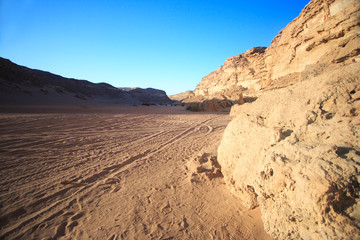 Fototapeta na wymiar The utterly barren western desert