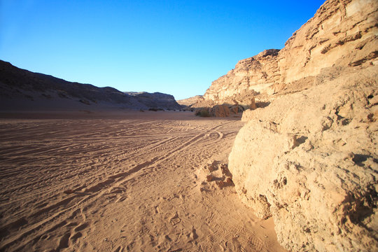 The utterly barren western desert