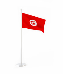 3D flag of Tunisia