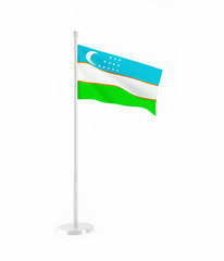 3D flag of Uzbekistan