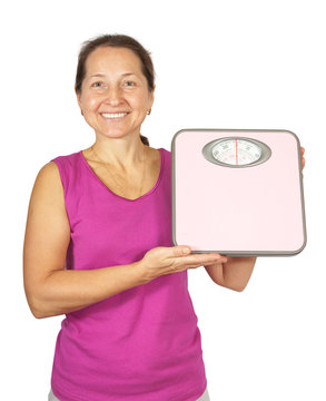 Beauty woman with pink scale