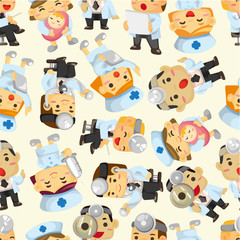 seamless doctor and nurse pattern