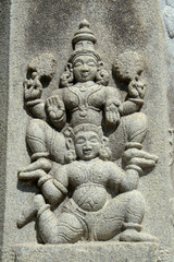 Fototapeta na wymiar Carrying Lord Vishnu
