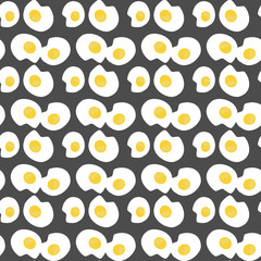 seamless background with fried eggs