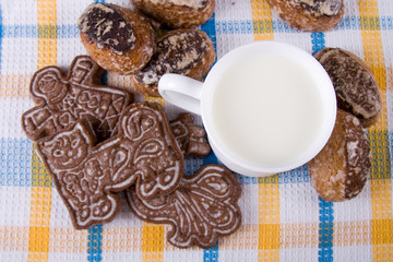 Milk and cakes