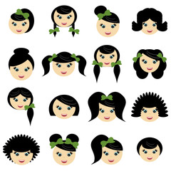 girls with different hair styles
