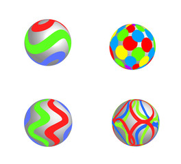 Obraz premium Abstract globe icons