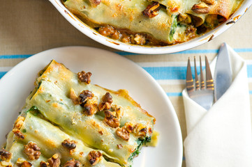 Cannelloni with spinach