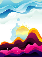 abstract landscape vector