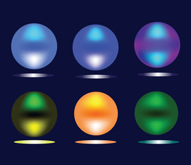 multi-colored spheres
