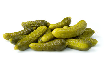 cucumbers isolated on white background