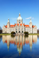 Fototapeta premium Neues Rathaus Hannover, Deutschland