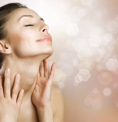 Naklejka premium Beautiful Healthy Woman Face