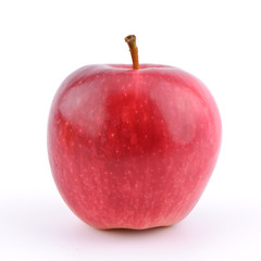 Red apple on white background
