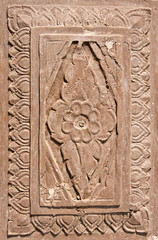 Thai style desing craft concrete wall