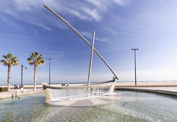 Playa de la Malvarrosa (Valencia) - obrazy, fototapety, plakaty