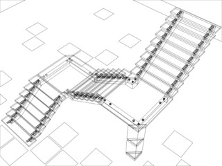 abstract sketch of stairs