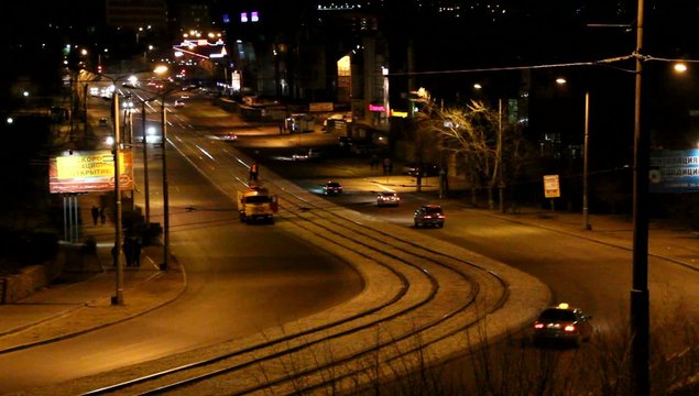 City highway at night