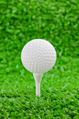 golf ball and tee's on golf course