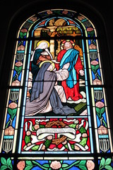 Fototapeta premium Vitrail de l'église Saint-Honoré d'Eylau à Paris