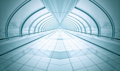 blue spacious corridor