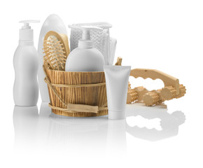 set of bathing accessories
