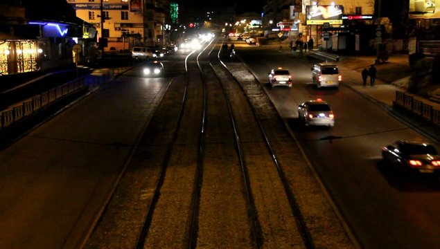 City highway at night