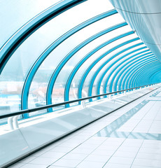 Obraz premium blue transparent hallway