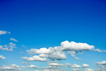 Naklejka na ściany i meble beautiful blue-sky and sparse white clouds