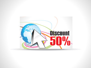 abstract colorful discount card