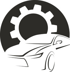 Logo Icone auto mécanique