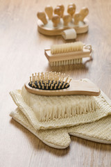 collection of bathing articles