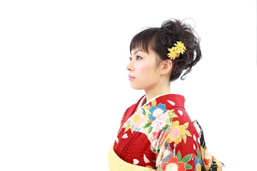 振り袖姿の女性