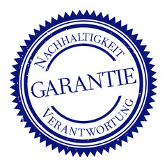 stempel garantie nachhaltigkeit verantwortung