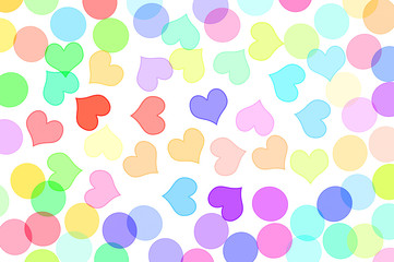 hearts and circles