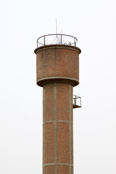 red brick water tower