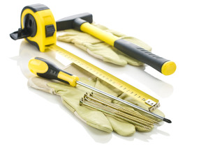 gloves with working tools