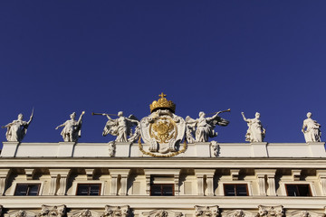 Angels and gods demonstrating Austria's power