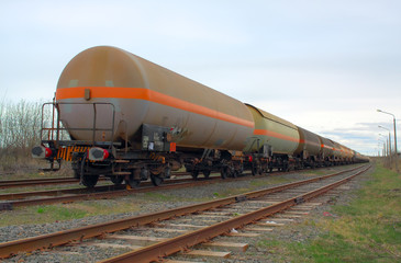 Fototapeta na wymiar Olej i transportu paliwa koleją