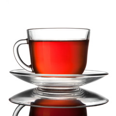 cup of tea isolated on white