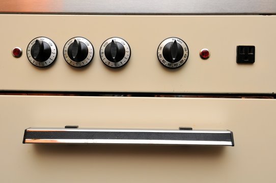 Closeup of generic oven