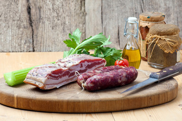 pancetta e salsicce
