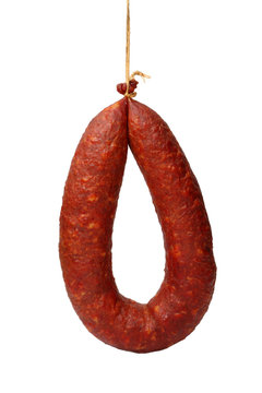 Smoked sausage on a string
