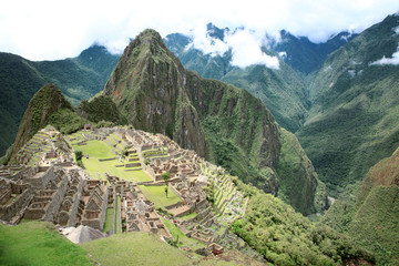 Inca lost city Machu Picchu, Peru. - obrazy, fototapety, plakaty
